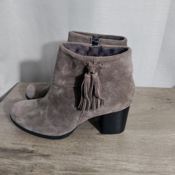 Born Womens Mauvide Side Zip  Casual Tassel Ankle Boots Booties Size 7.5‎ M - Picture 2 of 9